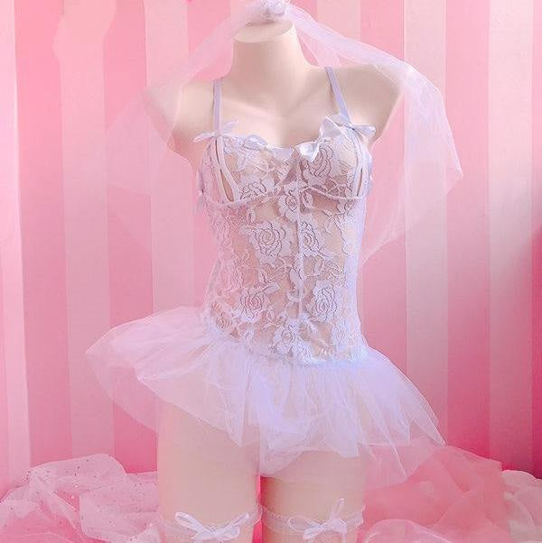 Bridal bodysuit lingerie - bodysuits - bridal - bride - coquette - cosplay
