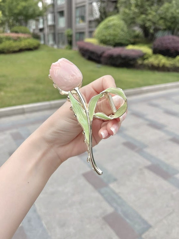 Dainty Floral Hair Claw Clip - claws, coquette, hair, hair accessories, hair claw Kawaii Babe