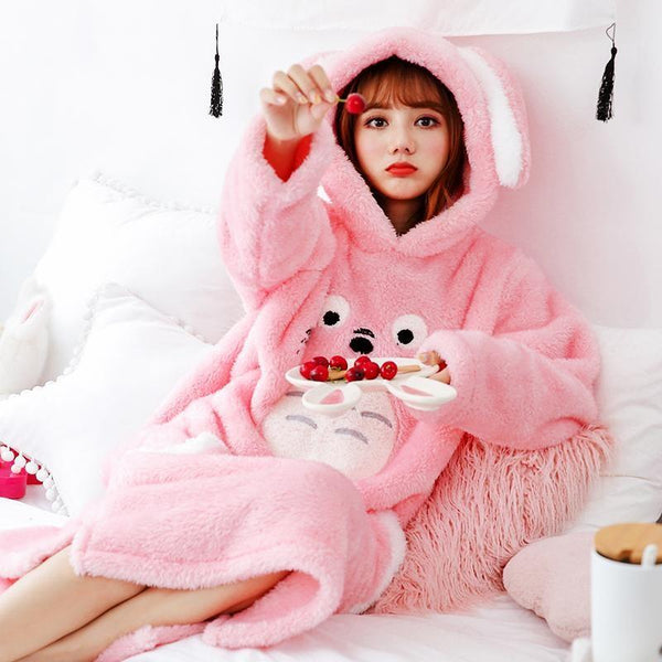 Fuzzy Totoro Nightgown - pajamas