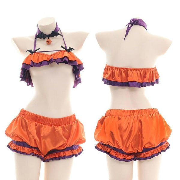 Halloween Bloomer Baby Lingerie Set - bat, bat wings, bats, bloomer, bloomers