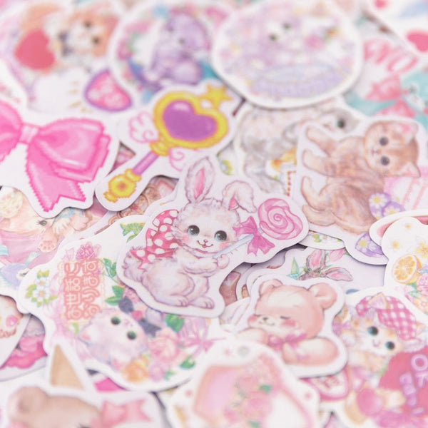 Kawaii Kitten Laser Cut Sticker Set - cat, cat stickers, cats, kittens, scrapbooking Kawaii Babe