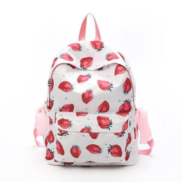 Strawberry backpack - book bag - fairy kei - fruit - harajuku backpack - fashion