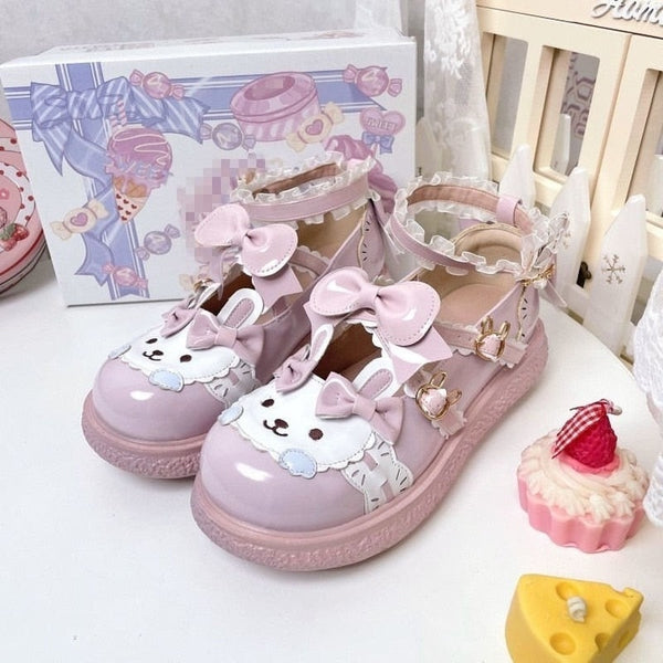Tiny Bun Lolita Mary Janes - bunnies, bunny, bunny shoes, fairy kei, footwear Kawaii Babe