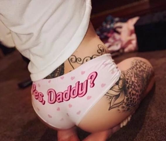 Yes daddy heart panties - black underwear - briefs - daddies - daddy dom